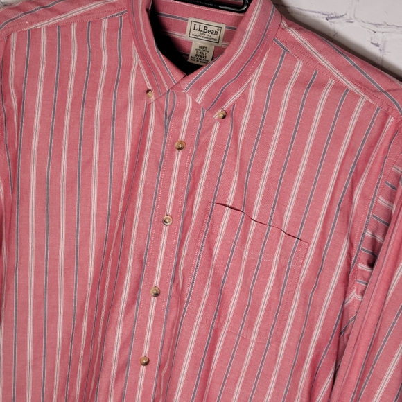 LL Bean Button Down Shirt Large Tall - Picture 5 of 12
